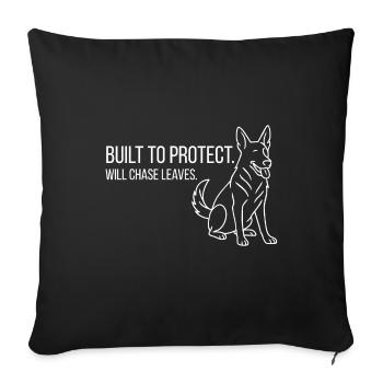 Faithful soul on four paws – German Shepherd Love - Sofa pillowcase 17,3'' x 17,3'' (45 x 45 cm) - black - Front