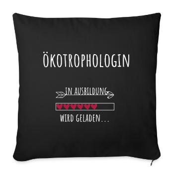 Écotrophologue Études d’écotrophologie Profession - Housse de coussin décorative 45 x 45 cm - noir - Devant