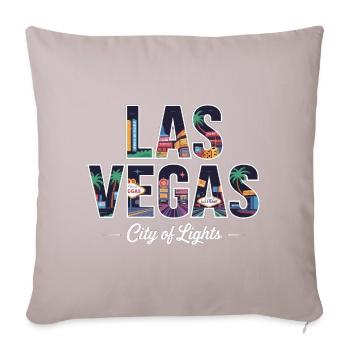 Las Vegas City of Lights – Retro Casino - Sofa pillowcase 17,3'' x 17,3'' (45 x 45 cm) - light taupe - Front
