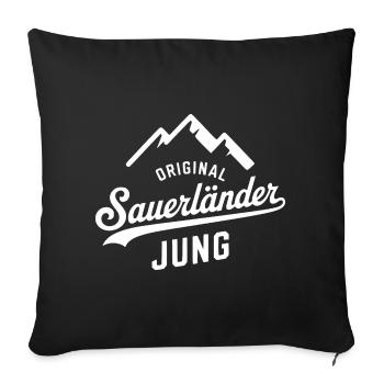 Sauerländer Jung Merch – Pride from the Sauerland - Sofa pillowcase 17,3'' x 17,3'' (45 x 45 cm) - black - Front