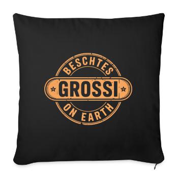 Beschtes Grossi Swiss German Grandma - Sofa pillowcase 17,3'' x 17,3'' (45 x 45 cm) - black - Front