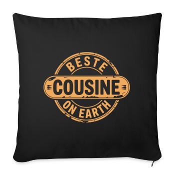 Cousin cadetté - Housse de coussin décorative 45 x 45 cm - noir - Devant