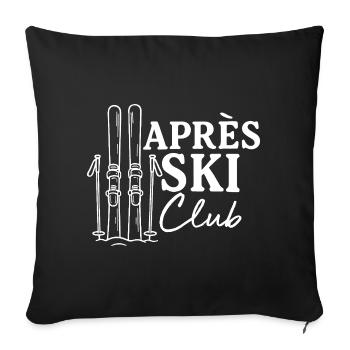 Club d’après-ski - Housse de coussin décorative 45 x 45 cm - noir - Devant