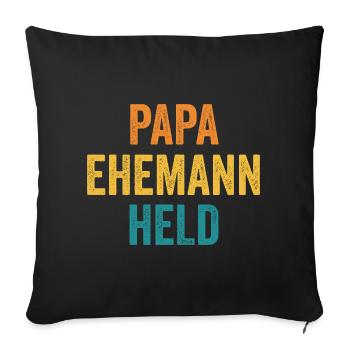 Drôle de Maître du Grill Papa qui dit la fête des pères - Housse de coussin décorative 45 x 45 cm - noir - Devant
