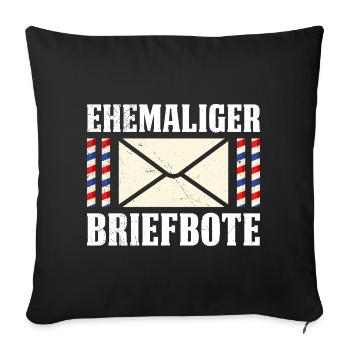 Postman FORMER POSTMAN Funny - Sofa pillowcase 17,3'' x 17,3'' (45 x 45 cm) - black - Front