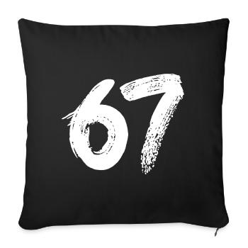 67 Peinture Blanche - Housse de coussin décorative 45 x 45 cm - noir - Devant