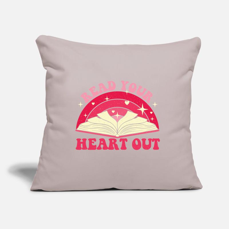 Read Your Heart Out Bookworm Funny Reader Gift Sofa pillowcase 17,3'' x 17,3'' (45 x 45 cm)