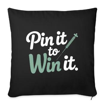 Praticien agréé en MTC Expert Précision - Housse de coussin décorative 45 x 45 cm - noir - Devant