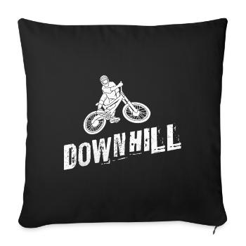 VTT de descente - Housse de coussin décorative 45 x 45 cm - noir - Devant