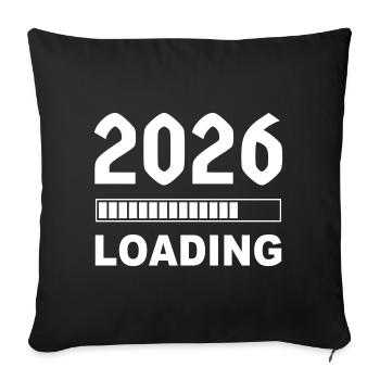 New Year's Eve 2026 loading New Year New Year - Sofa pillowcase 17,3'' x 17,3'' (45 x 45 cm) - black - Front