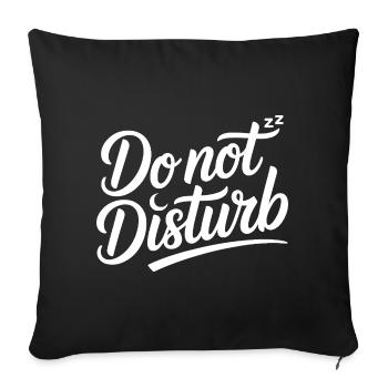 Do Not Disturb Sloth Anti Social - Sofa pillowcase 17,3'' x 17,3'' (45 x 45 cm) - black - Front