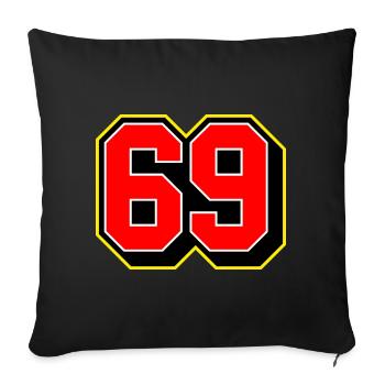 Bold 69 Sports Jersey Number - Sofa pillowcase 17,3'' x 17,3'' (45 x 45 cm) - black - Front