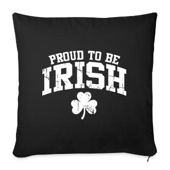 Fier d’être Irlandais - Housse de coussin décorative 45 x 45 cm - noir - Devant