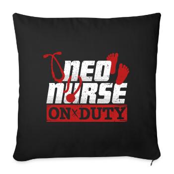 NICU Krankenschwester Neo Nurse On Duty - Sofa pillowcase 17,3'' x 17,3'' (45 x 45 cm) - black - Front