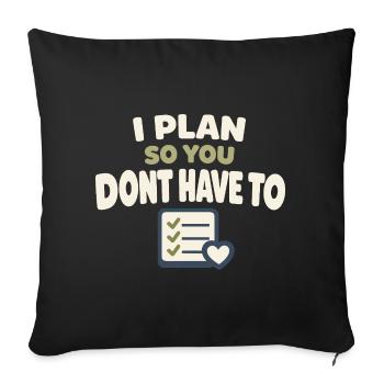 Family Provision Emergency Planner Prepper - Sofa pillowcase 17,3'' x 17,3'' (45 x 45 cm) - black - Front