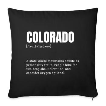 Colorado Mountain Adventure Typo - Sofa pillowcase 17,3'' x 17,3'' (45 x 45 cm) - black - Front