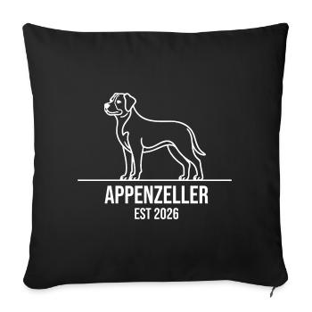 Appenzell Line Art 2026 - Sofa pillowcase 17,3'' x 17,3'' (45 x 45 cm) - black - Front