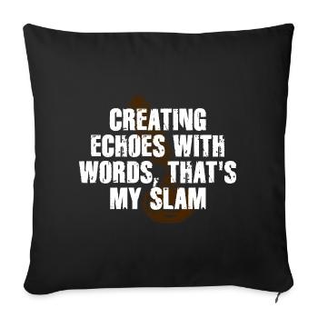 Slam Poetry Guitar Echos - Housse de coussin décorative 45 x 45 cm - noir - Devant