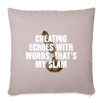 Slam Poetry Guitar Echos - Housse de coussin décorative 45 x 45 cm - taupe clair - Devant