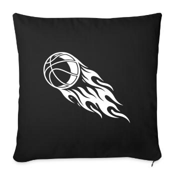 Basketball Fire - Housse de coussin décorative 45 x 45 cm - noir - Devant
