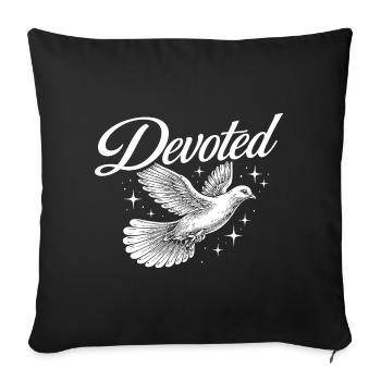 Foi du fidèle chrétien de Jésus - Housse de coussin décorative 45 x 45 cm - noir - Devant