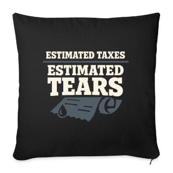 Indépendant indépendant Steuerhumor 1099 Life - Housse de coussin décorative 45 x 45 cm - noir - Devant