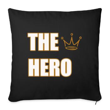 THE HERO – Bold & Powerful Statement Design - Sofakissenbezug 45 x 45 cm - Schwarz - Vorne