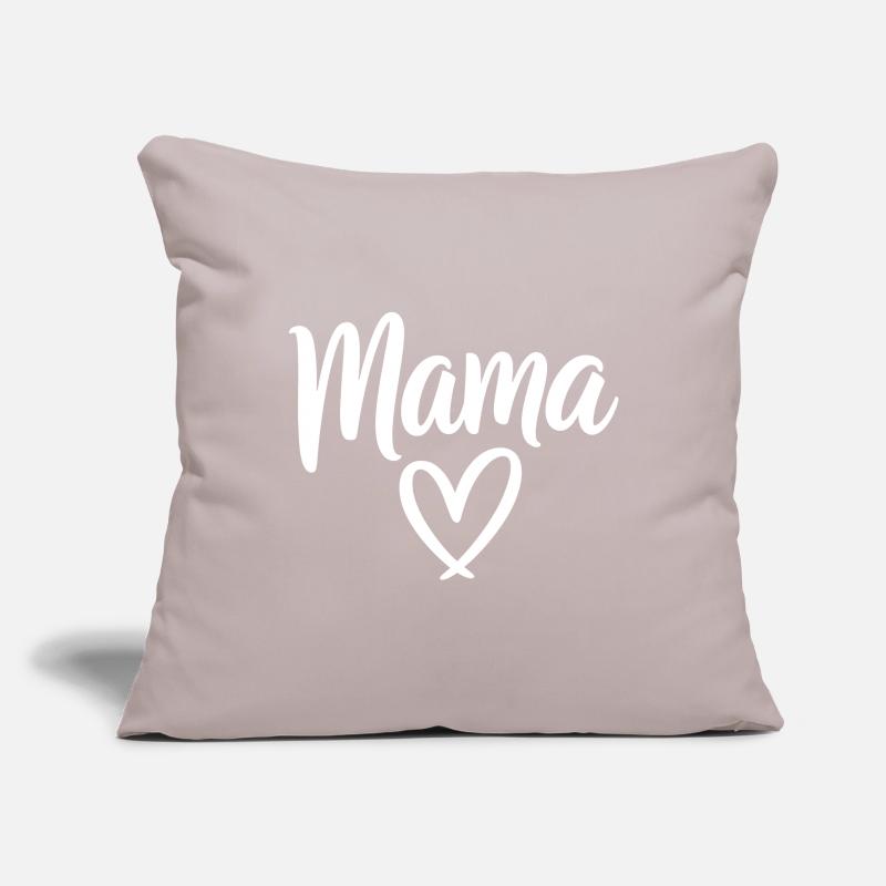 Mama Heart Script Logo Sofakissenbezug 45 x 45 cm