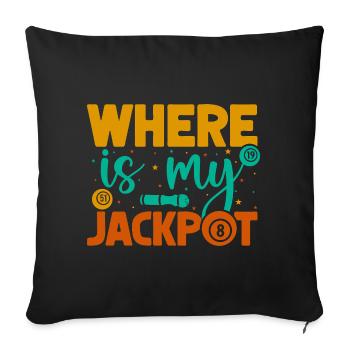 Bingo Game Where Is My Jackpot Bingo - Sofa pillowcase 17,3'' x 17,3'' (45 x 45 cm) - black - Front