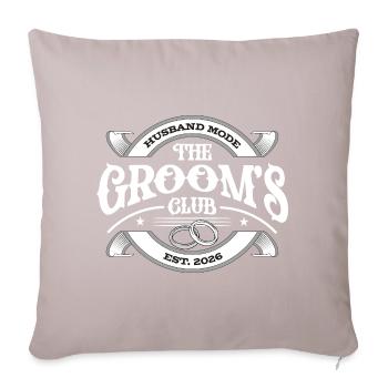 Fête de garçon du Club des Mariés 2026 - Housse de coussin décorative 45 x 45 cm - taupe clair - Devant
