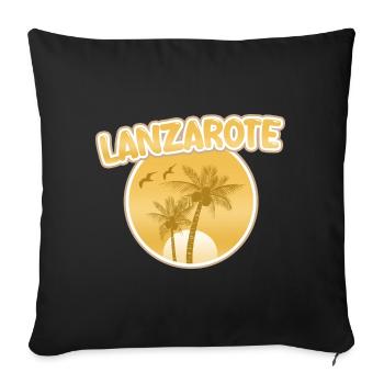 Cadeau pour Lanzarote - Housse de coussin décorative 45 x 45 cm - noir - Devant