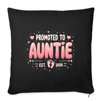 Tante 2026 Tante 2026 Promue Tante 2026 - Housse de coussin décorative 45 x 45 cm - noir - Devant