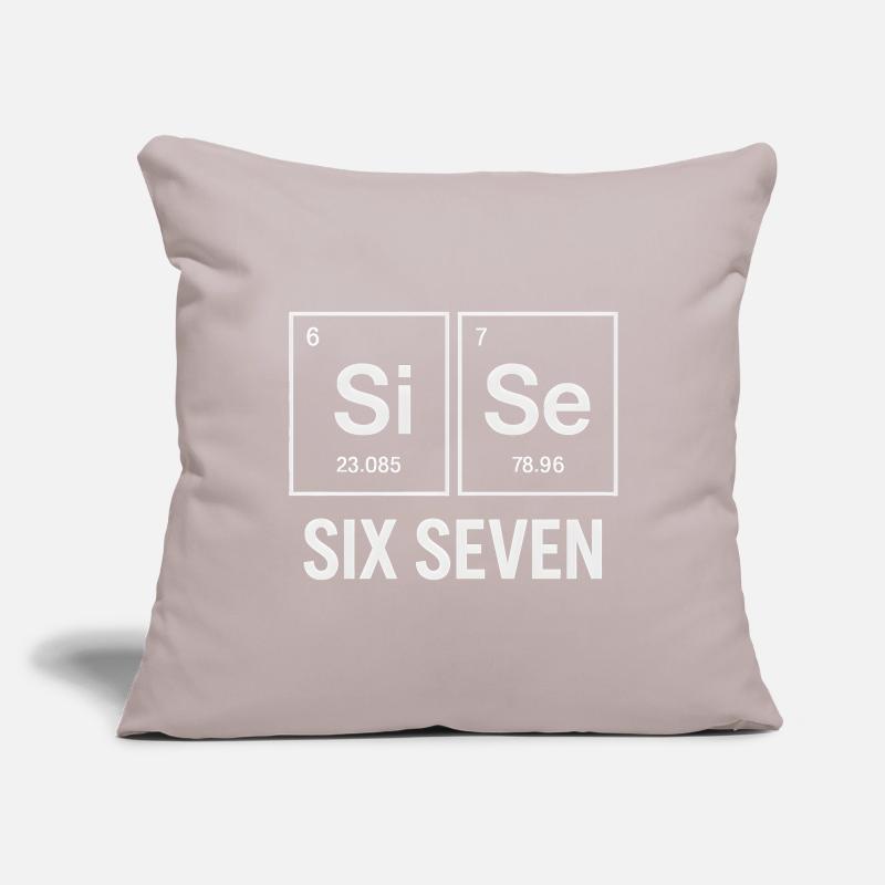 Six Seven 67 Éléments d’humour de mème Chimie Housse de coussin décorative 45 x 45 cm