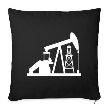 Conception de la pompe de transfert de pétrole Oil Pumpjack USA - Housse de coussin décorative 45 x 45 cm - noir - Devant