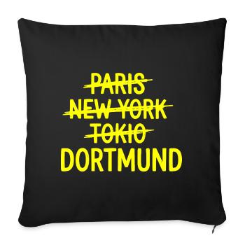 Dortmund, Ruhrpott City Shirt, Hoodie, Cap - Sofa pillowcase 17,3'' x 17,3'' (45 x 45 cm) - black - Front
