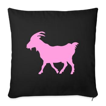 Goat Pink G.O.A.T. - Sofa pillowcase 17,3'' x 17,3'' (45 x 45 cm) - black - Front