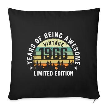 Legendary since 1966, Vintage Edition 1966 Retro - Sofa pillowcase 17,3'' x 17,3'' (45 x 45 cm) - black - Front