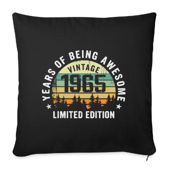 Legendary since 1965, Vintage Edition 1965 Retro - Sofa pillowcase 17,3'' x 17,3'' (45 x 45 cm) - black - Front