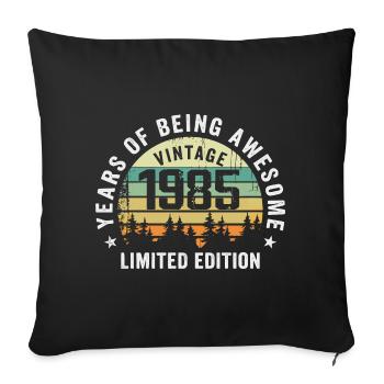 Legendary since 1985, Vintage Edition 1985 Retro - Sofa pillowcase 17,3'' x 17,3'' (45 x 45 cm) - black - Front