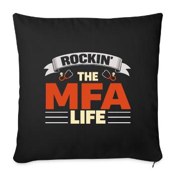Rockin The MFA Life Medical Assistant - Sofa pillowcase 17,3'' x 17,3'' (45 x 45 cm) - black - Front