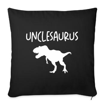 Oncle T-Rex - Housse de coussin décorative 45 x 45 cm - noir - Devant