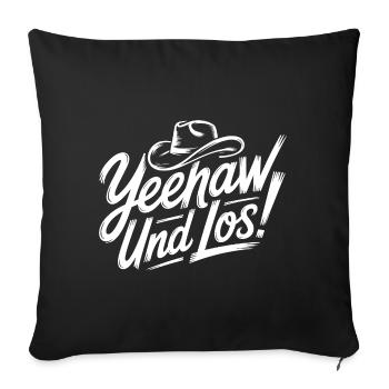 yes and go! Western Script - Sofa pillowcase 17,3'' x 17,3'' (45 x 45 cm) - black - Front