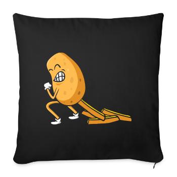 Peppy Peanut Sprint - Sofakissenbezug 45 x 45 cm - Schwarz - Vorne