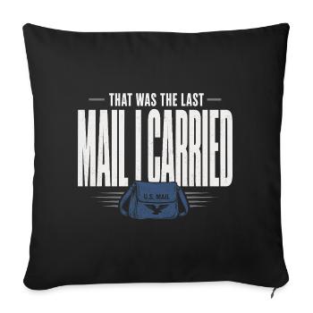 Retired Postman Retired Postman - Sofa pillowcase 17,3'' x 17,3'' (45 x 45 cm) - black - Front
