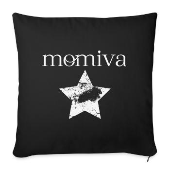 MOMIVA Star Vintage Mommy Diva - Empattement - Housse de coussin décorative 45 x 45 cm - noir - Devant
