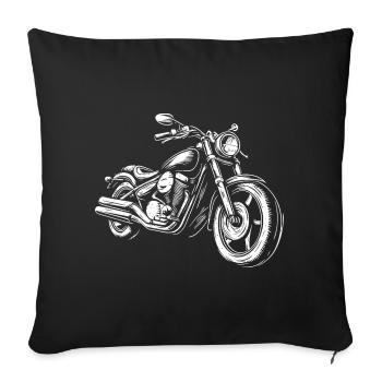 Motorcycle Motorcycle Rider - Sofa pillowcase 17,3'' x 17,3'' (45 x 45 cm) - black - Front