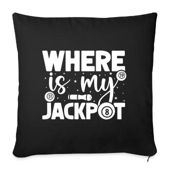 Bingo Player Where Is My Jackpot Bingo - Sofa pillowcase 17,3'' x 17,3'' (45 x 45 cm) - black - Front