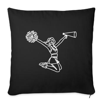Cheerleader Sketch - Sofa pillowcase 17,3'' x 17,3'' (45 x 45 cm) - black - Front
