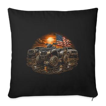ATV Quad Biking Quad Quad Riders - Sofa pillowcase 17,3'' x 17,3'' (45 x 45 cm) - black - Front