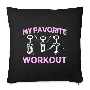 sommelier - Housse de coussin décorative 45 x 45 cm - noir - Devant
